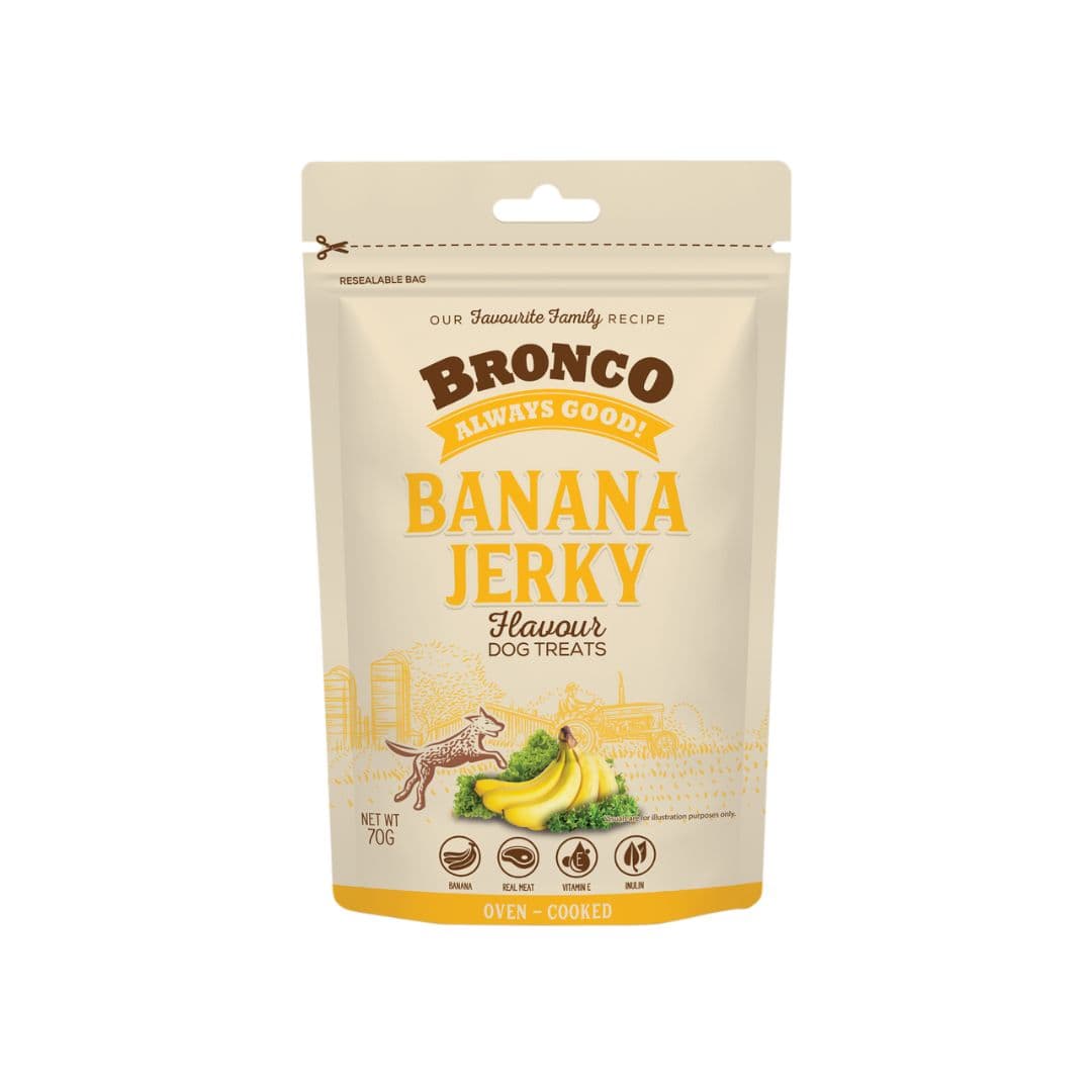 Bronco 70g Jerky Banana Dog Treat image 1
