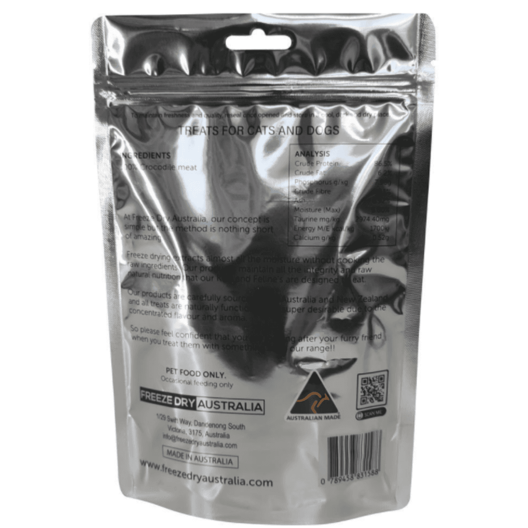 Freeze Dry Australia 70g Crocodile Bites Freeze Dried Dog & Cat Treats image 2