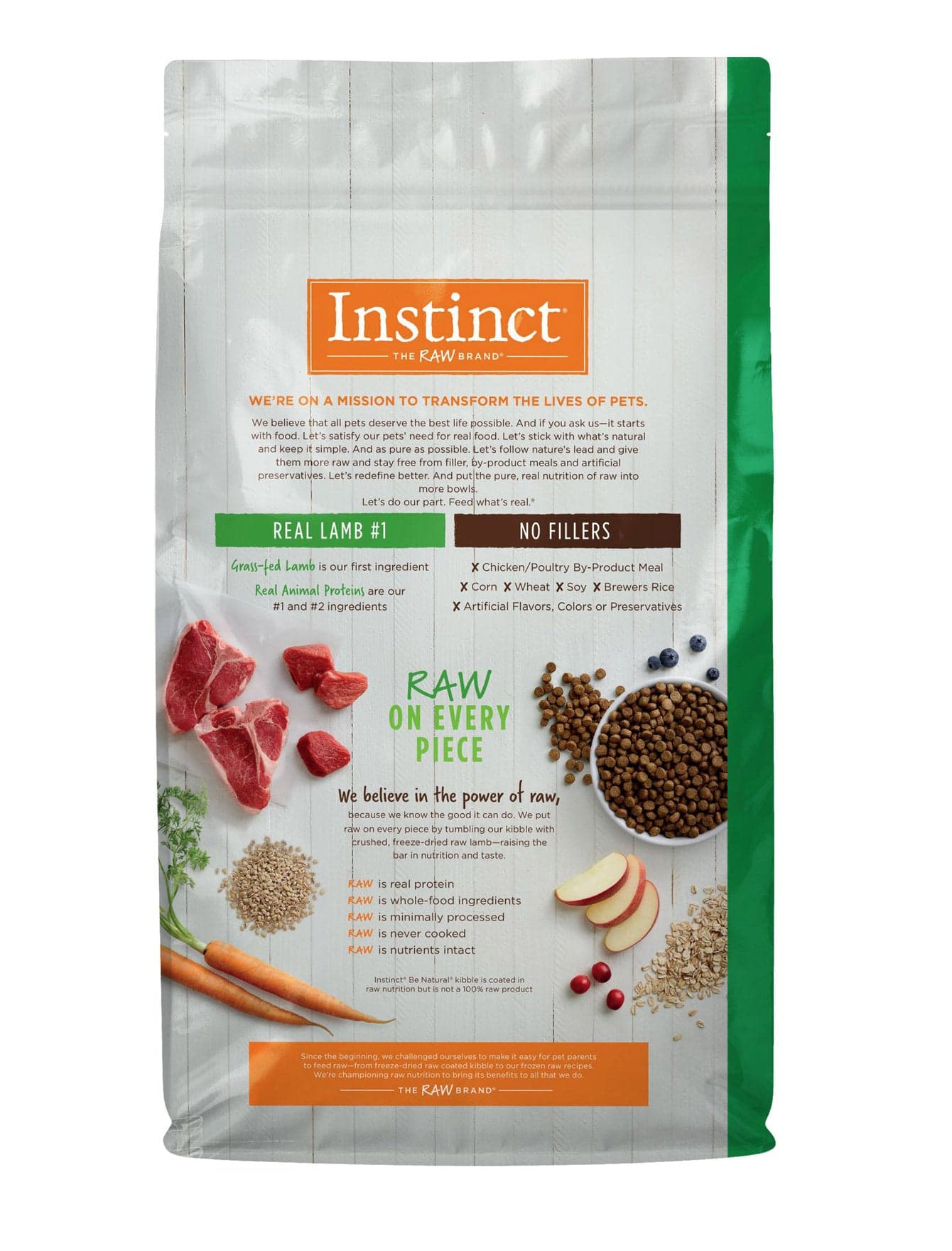 Instinct Be Natural Dog 24lb Real Lamb & Oatmeal Recipe Dry Dog Food image 2