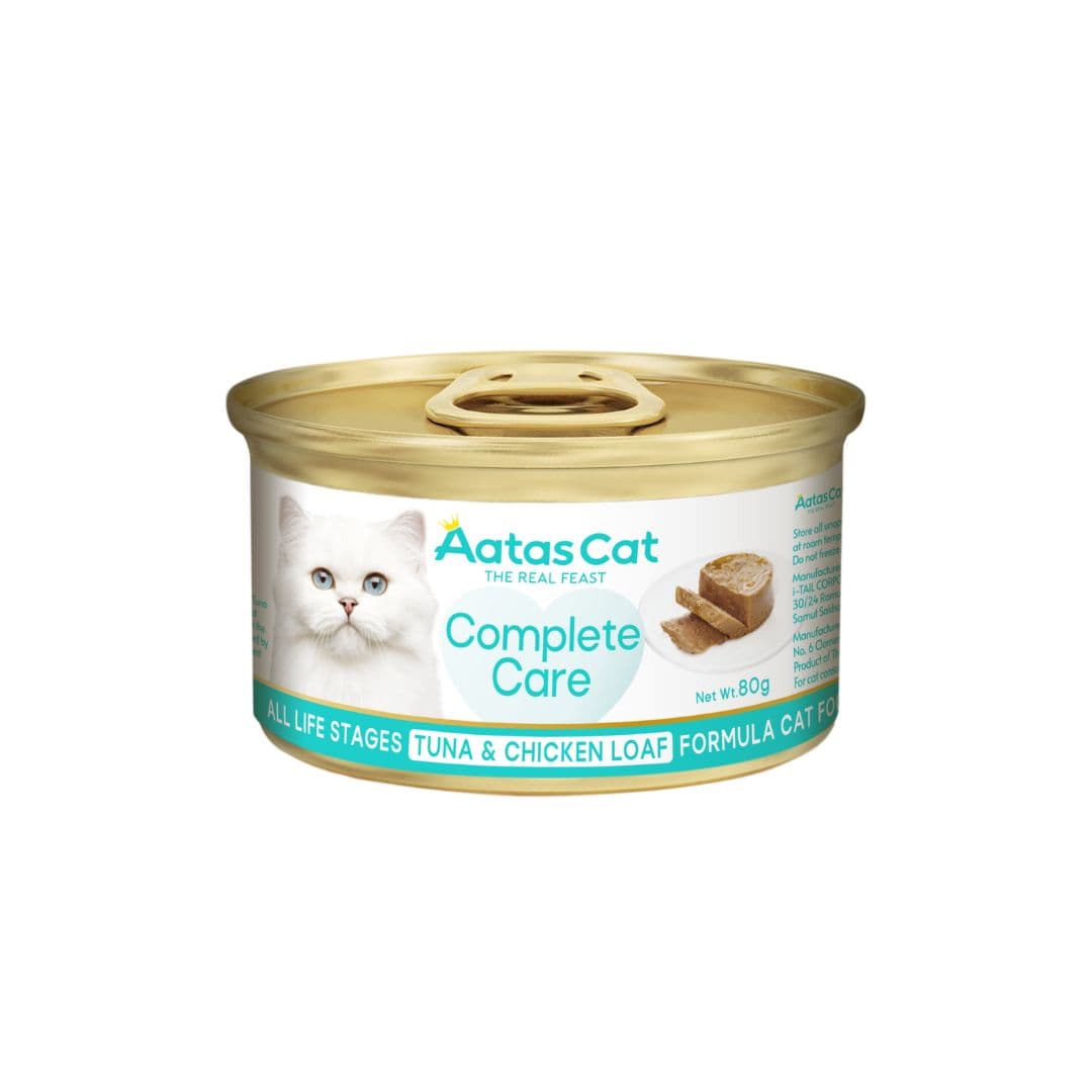 Aatas Cat 80g Complete Care Tuna & Chicken Loaf Formula Wet Cat Food image 1