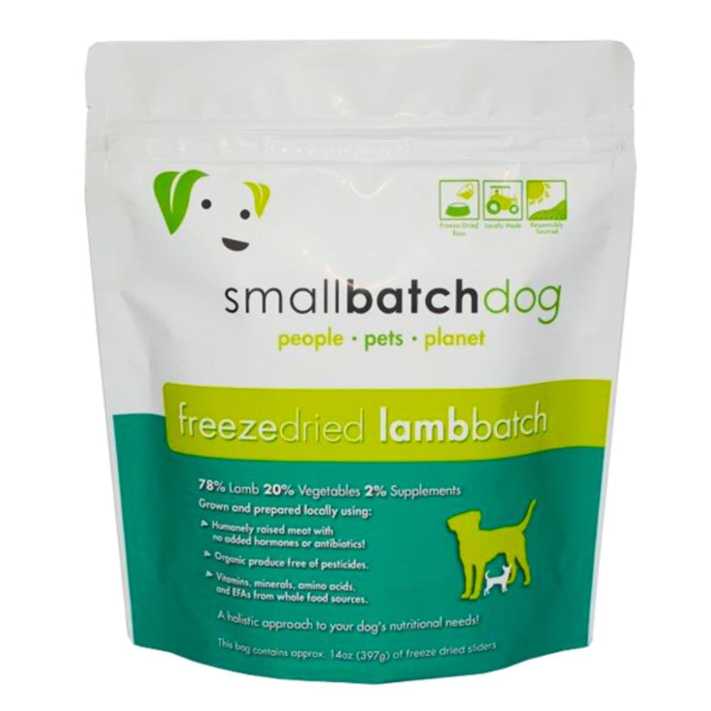 SmallBatch Dog Freeze Dried Raw Slider 14oz Lamb Batch Sliders Dry Dog Food image 1