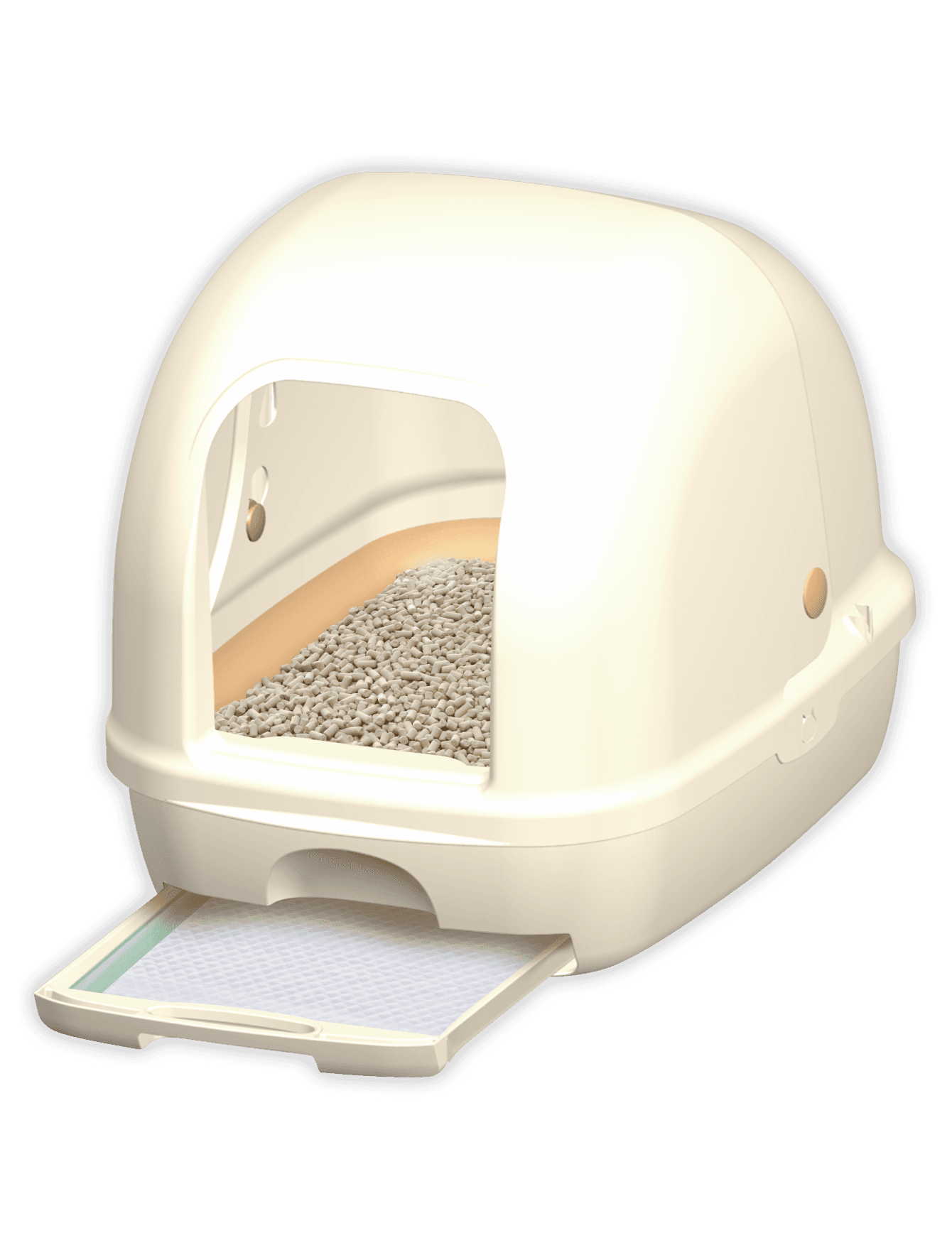 Unicharm Deo-Toilet Full Cover (Ivory) Cat Litter System House image 2