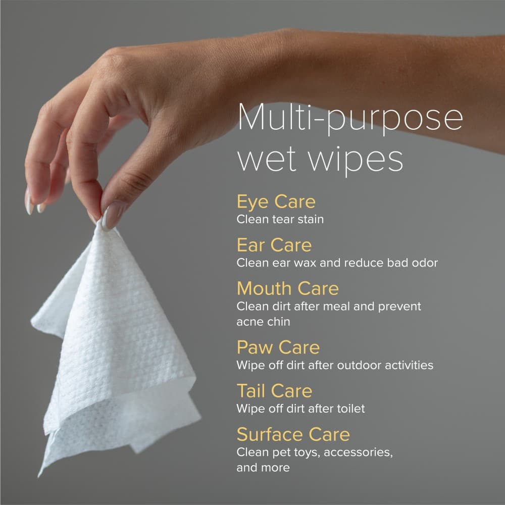 Nurture Pro AG+ Silver Pet Wipes 100 Sheets Baby Powder image 2