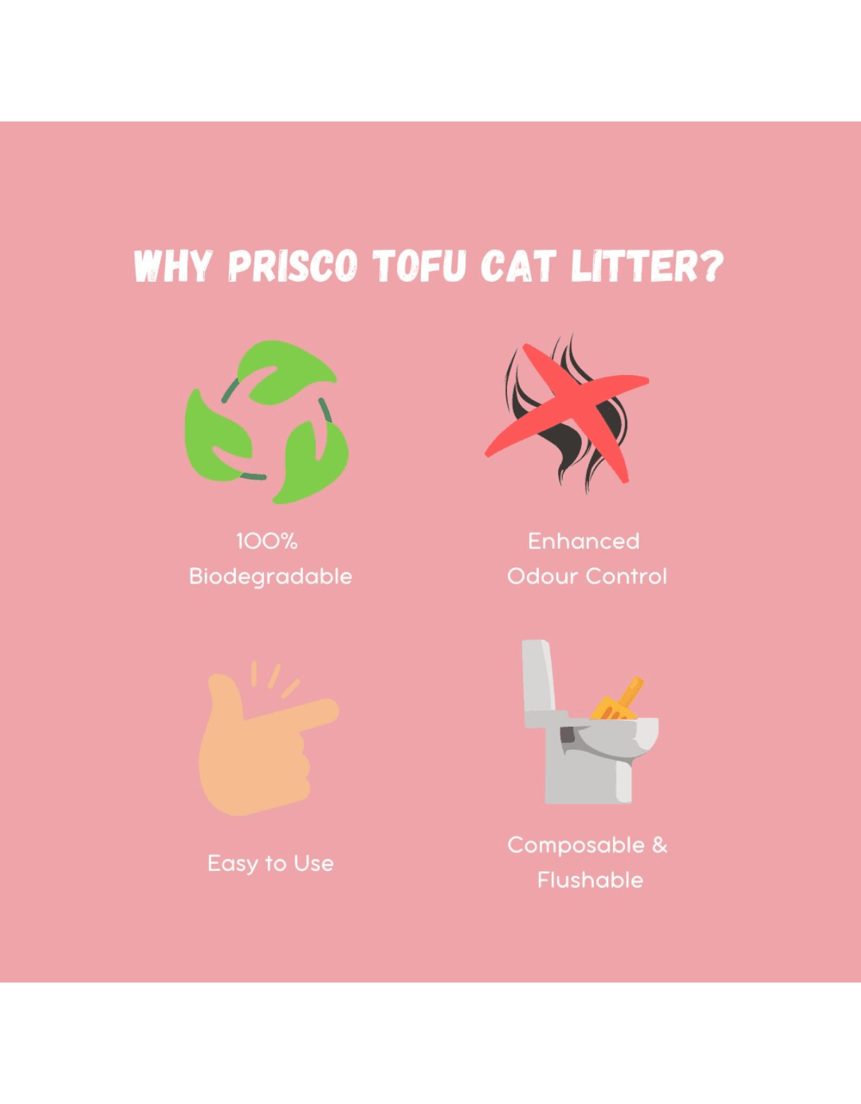 Prisco Tofu Cat Litter 7L Strawberry image 4