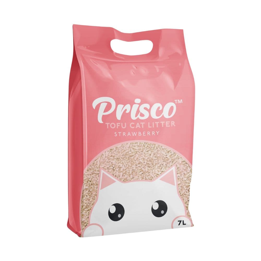 Prisco Tofu Cat Litter 7L Strawberry image 1