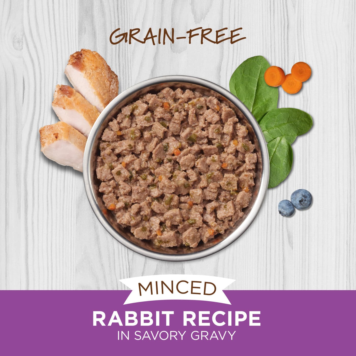 Instinct Grain Free Minced Cups Cat 3.5oz Recipe with Real Rabbit Wet Cat Food *Contain Pork image 3