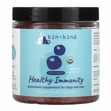 Kin+Kind 113g Organic Healthy Immunity Supplement for Dogs & Cats image 1