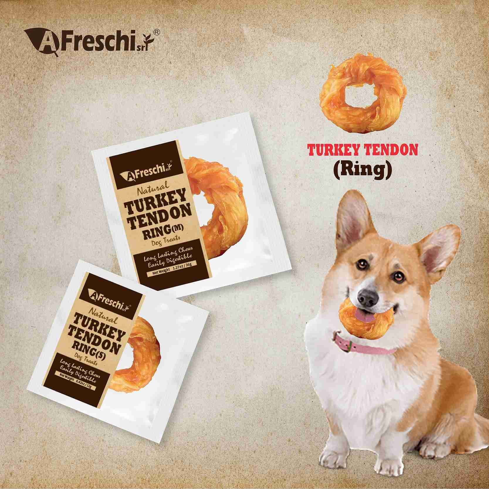 AFreschi Dog 12g Natural Turkey Tendon Pretzel (S) Dog Treats image 8