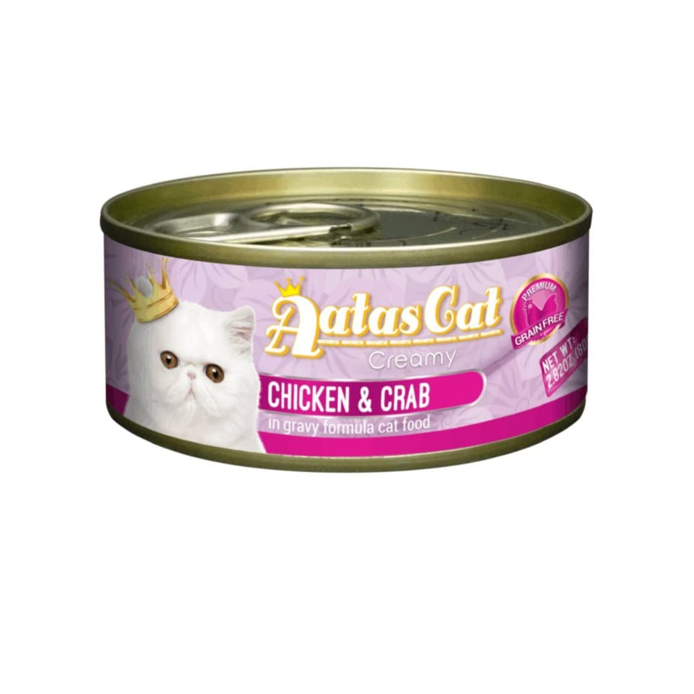 Aatas Cat 80g Creamy Chicken & Crab In Gravy Cat Wet Canned Food image 1