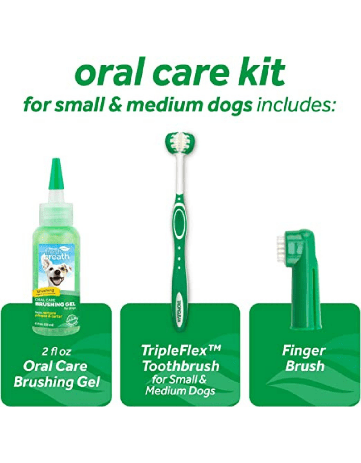 Tropiclean Fresh Breath Small & Medium Dog Oral Care Kit 59ml image 2