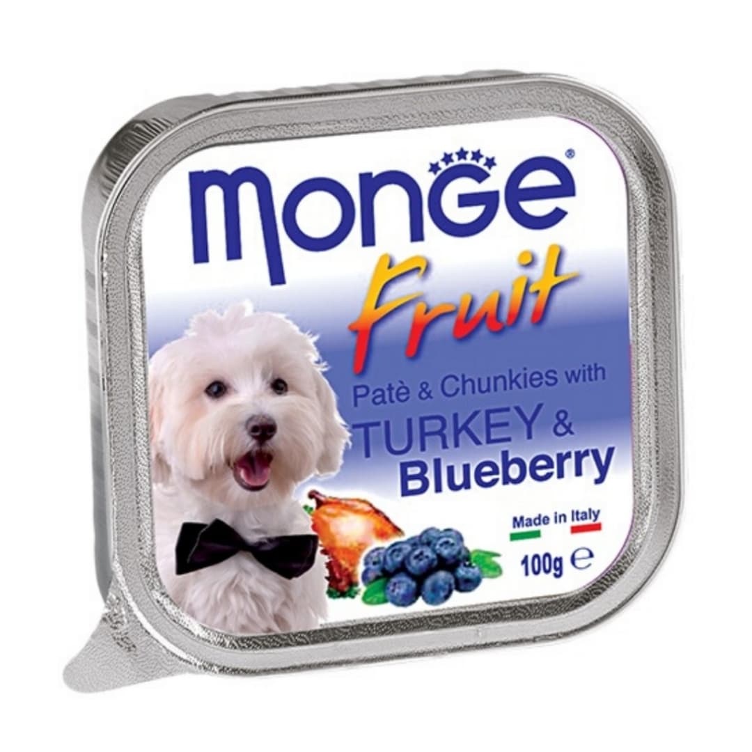 Monge Dog Fruit Pate 100g Turkey & Blueberry Wet Dog Food image 1