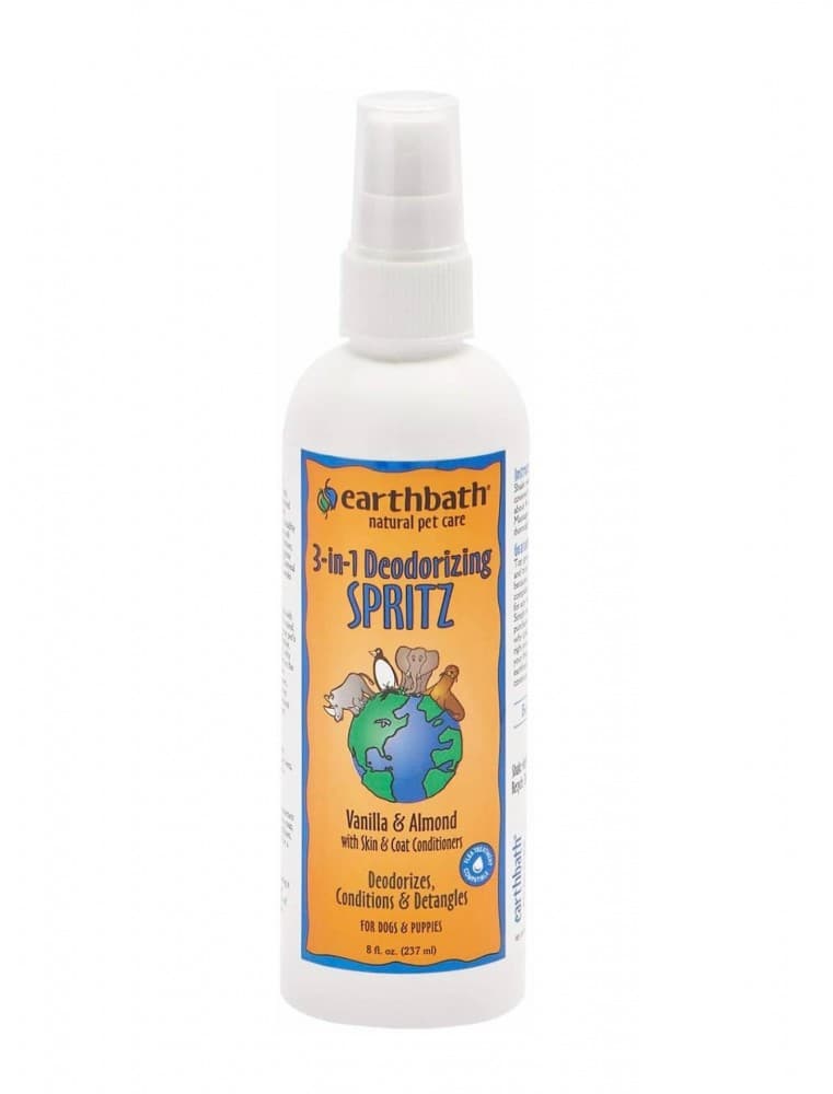 Earthbath 8oz Dog 3 in 1 Deodorizing Spritz Vanilla Almond for Dogs (237ml) image 1
