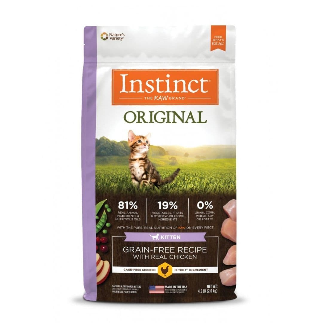 Instinct Original Kitten 4.5lb Grain Free Recipe with Real Chicken Dry Cat Food image 1