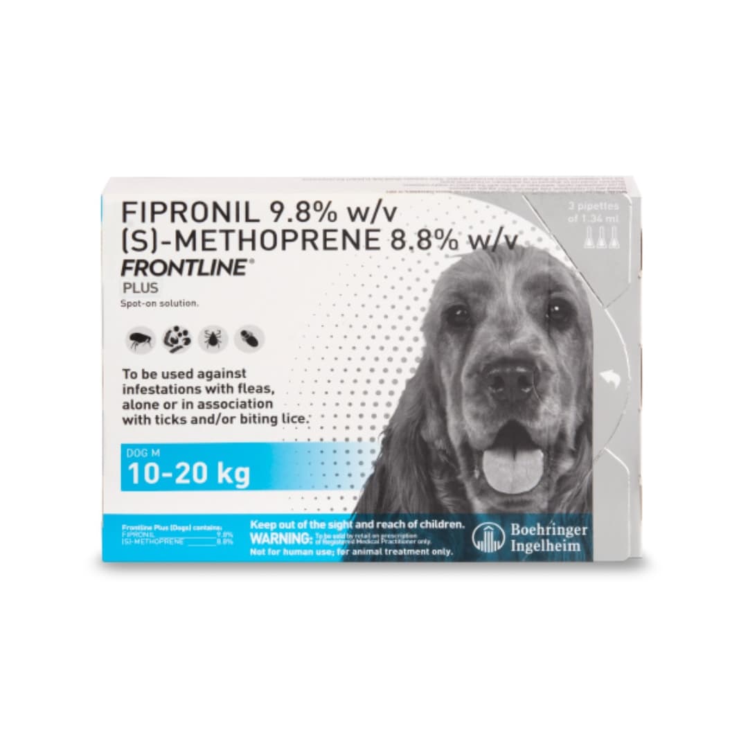 Frontline Plus Dog Spot On Medium 1.34mlx3 Pipette image 1