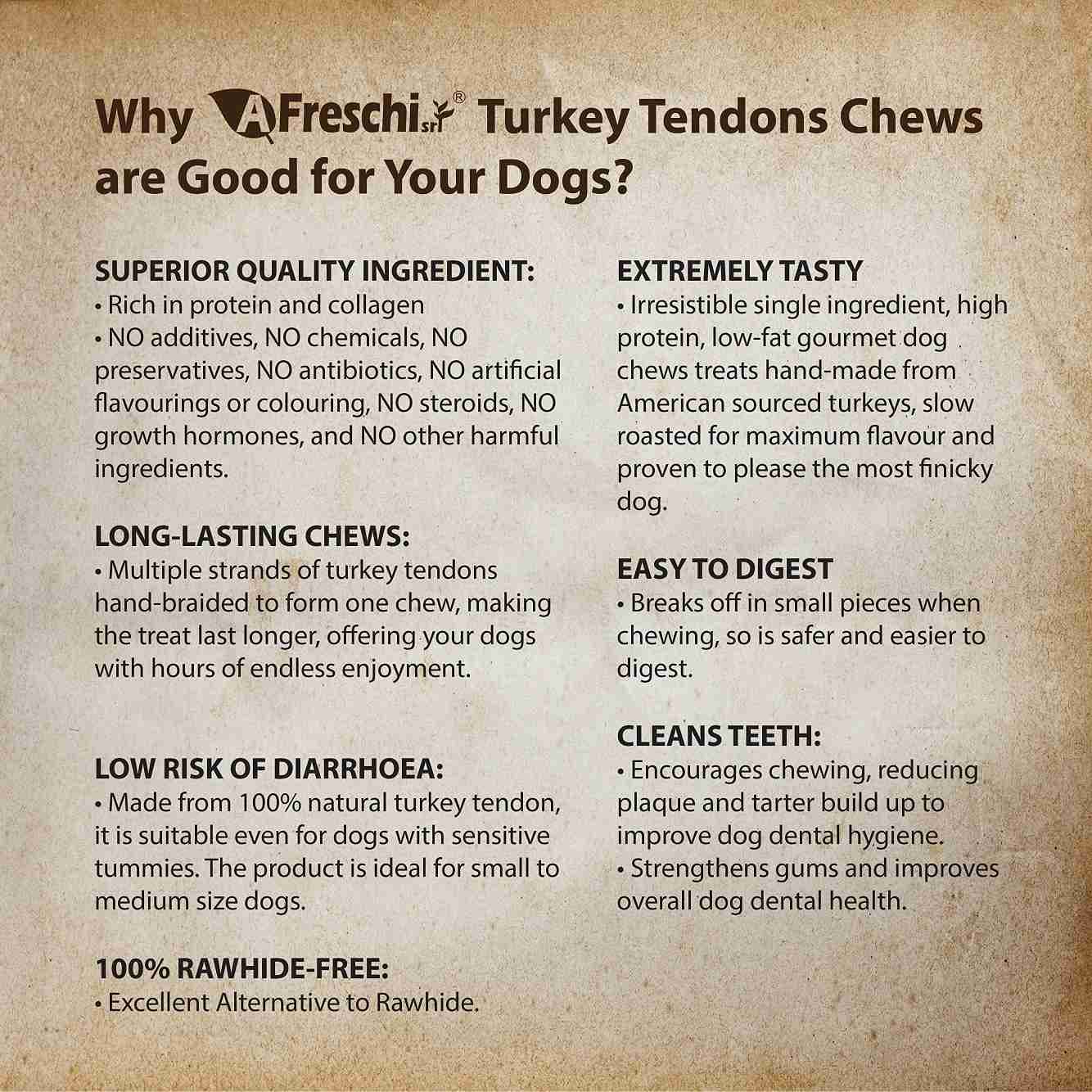 AFreschi Dog 80g Turkey Tendon Coil (L) Dog Treats image 4