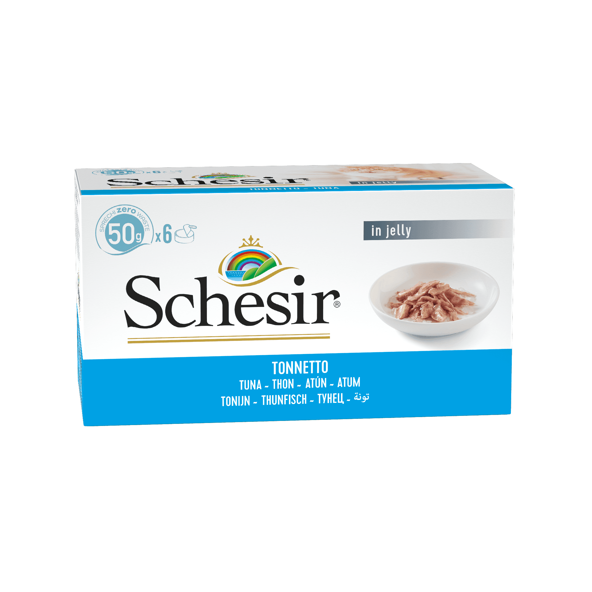 Schesir Cat Complete Nutrition Mini Meal 6x50g Tuna in Jelly Wet Cat Food image 3