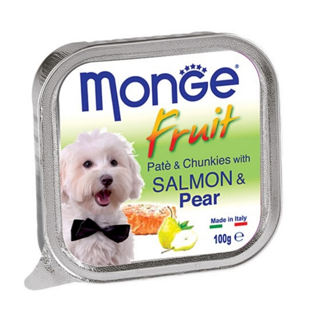 Monge Dog Fruit Pate 100g Salmon & Pear Wet Dog Food image 1