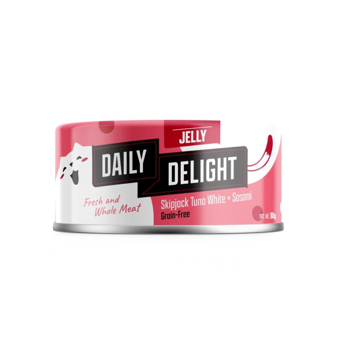 Daily Delight Cat Jelly 80g Skipjack Tuna White with Sasami Wet Cat Food image 1