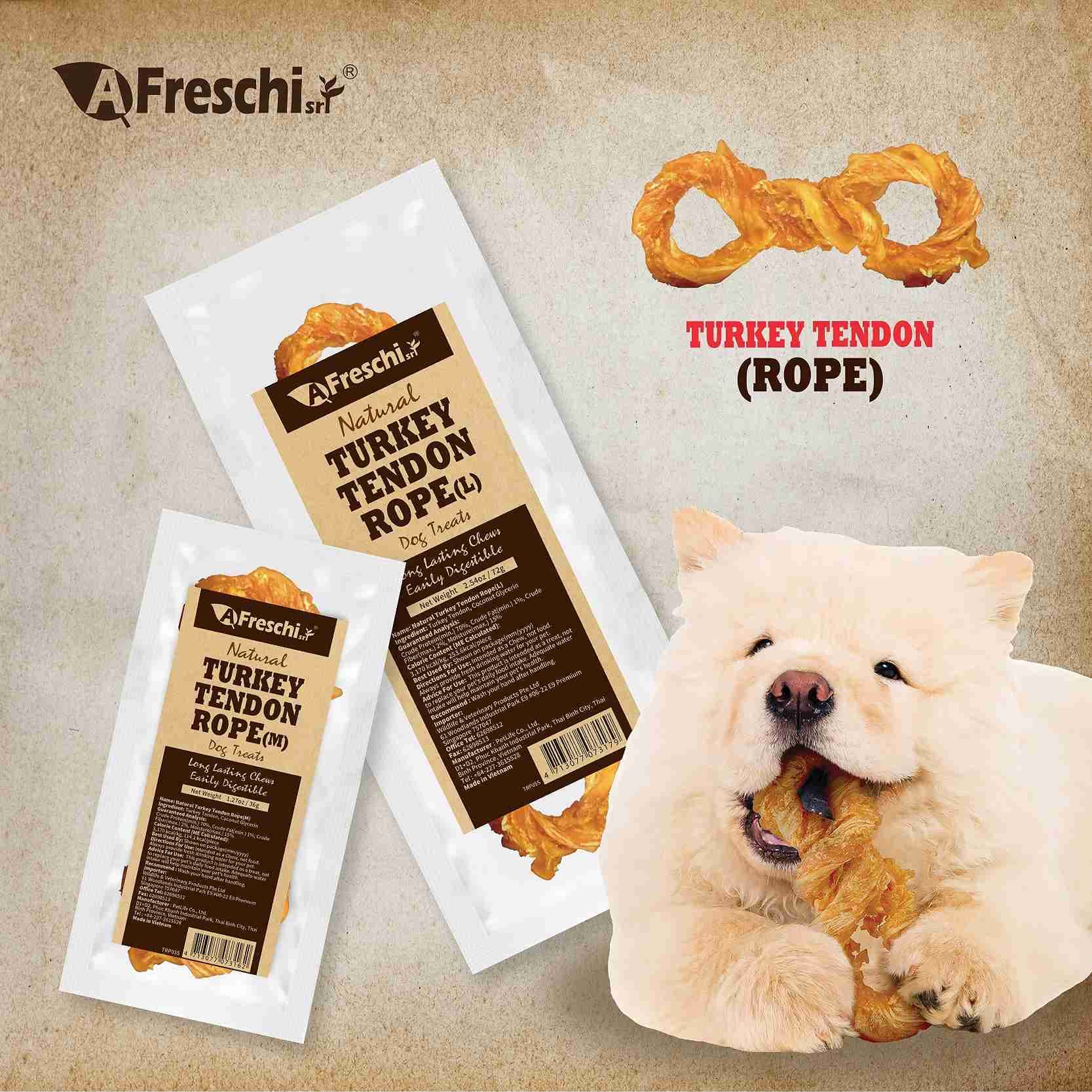 AFreschi Dog 150g Turkey Tendon Stick Dog Treats image 9
