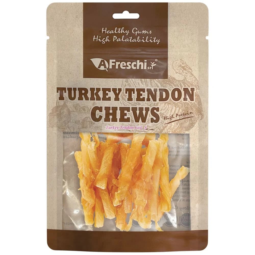 AFreschi Dog 80g Turkey Tendon Coil (S) Dog Treats image 1