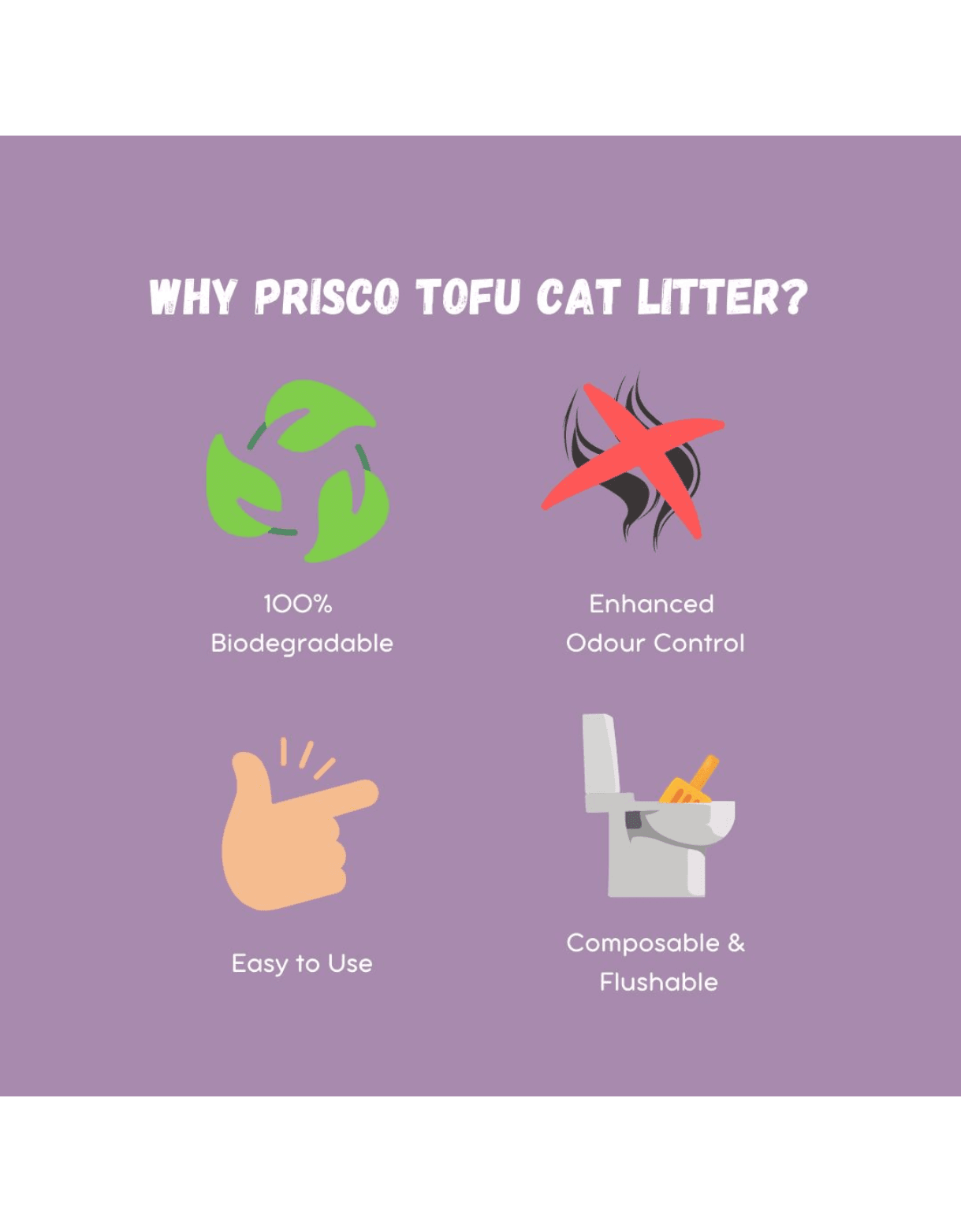 Prisco Tofu Cat Litter 7L Lavender image 3