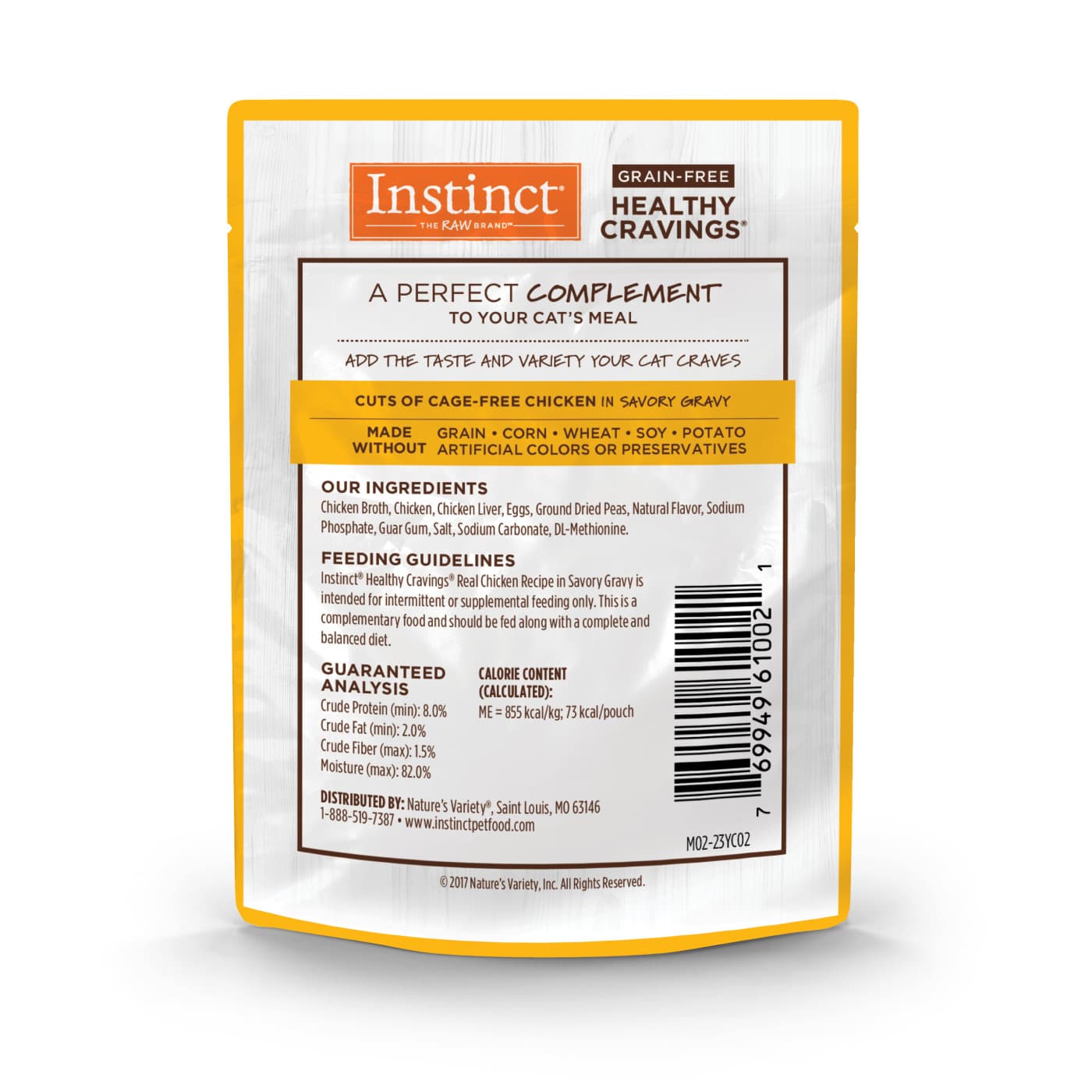 Instinct Healthy Cravings Cat 3oz Grain Free Real Chicken Wet Cat Food Topper image 3