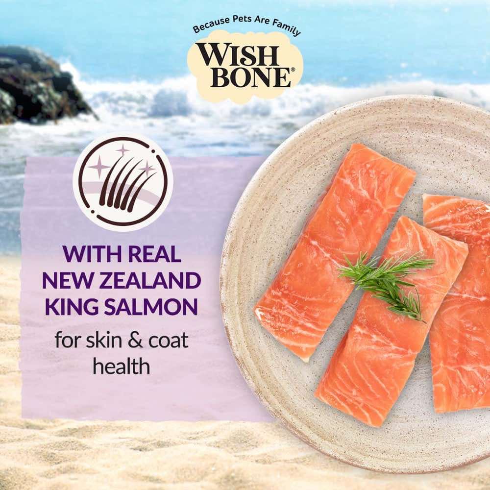 Wishbone Cat 4lb Ocean King Salmon Whole Pet Health w/8 Superfoods Dry Cat Food image 4
