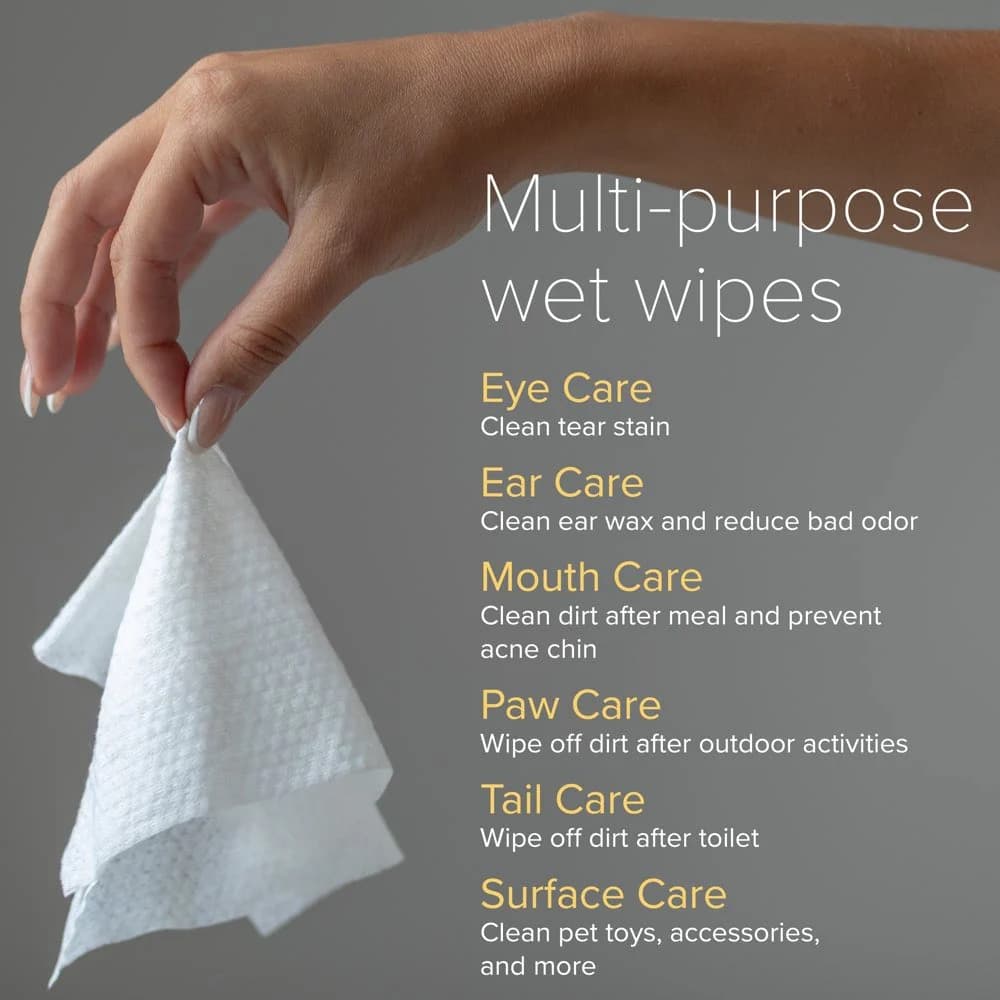 Nurture Pro AG+ Silver Pet Wipes 100 Sheets Green Tea image 9