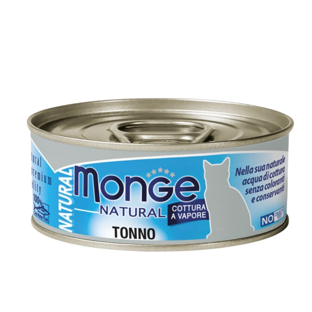 Monge Cat 80g Natural Adult Tuna Flakes Wet Cat Food image 1