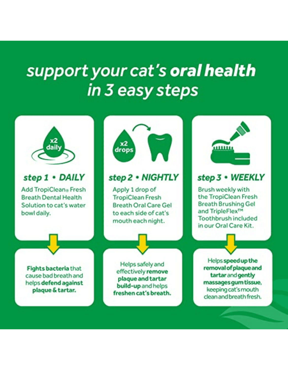 Tropiclean Fresh Breath Cat Dental Health Solution 237ml image 4
