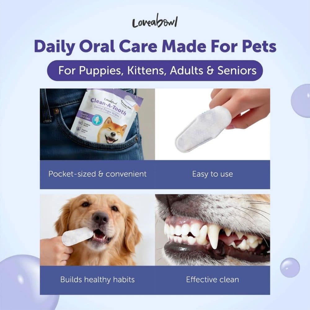 Loveabowl Dog Clean-A-Tooth 50pcs Dental Cleaning Wipes image 7