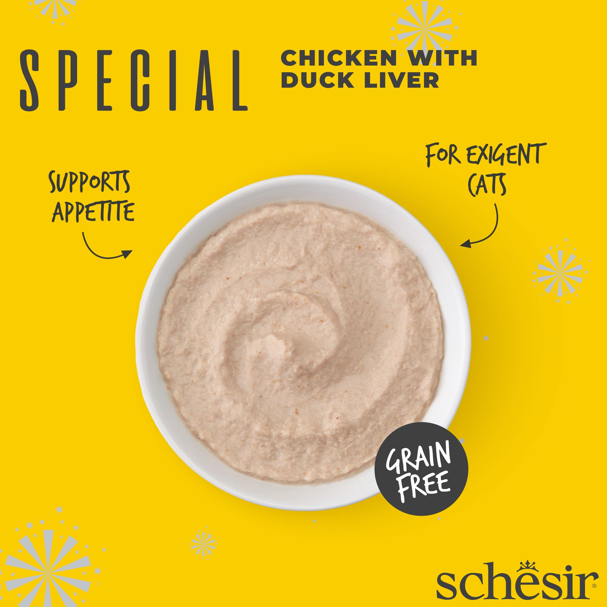 Schesir Cat Special Mousse 70g Exigent Chicken with Duck Liver Pouch Wet Cat Food image 3