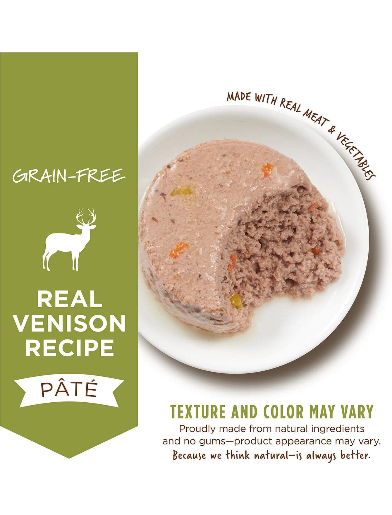 Instinct Original Grain Free Pate Cat 5.5oz Real Venison Recipe Canned Wet Cat Food *Contain Pork image 2