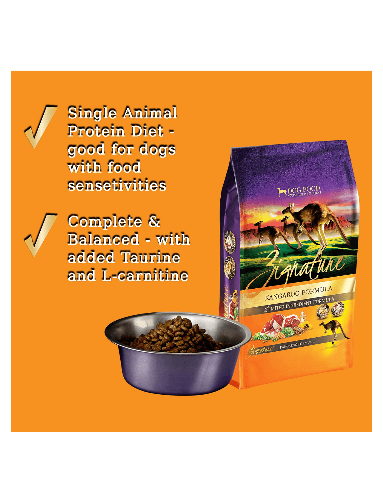 Zignature 1.8kg Kangaroo Formula Dry Dog Food image 2