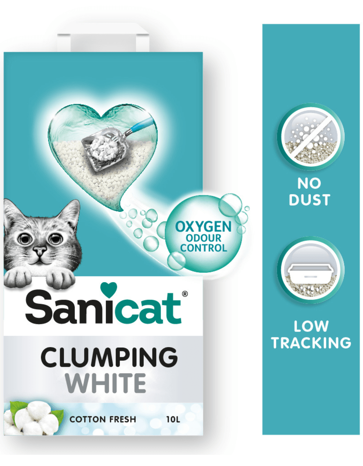 Sanicat 10L Clumping White Cotton Fresh Bentonite Cat Litter image 7