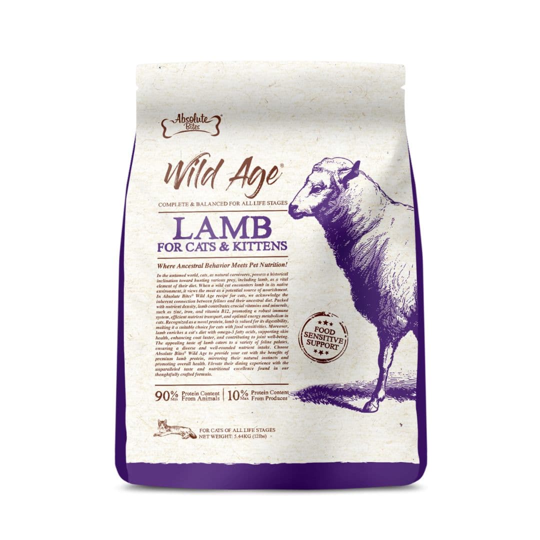 Absolute Bites Cat Wild Age 5.44kg Lamb Dry Cat Food image 1