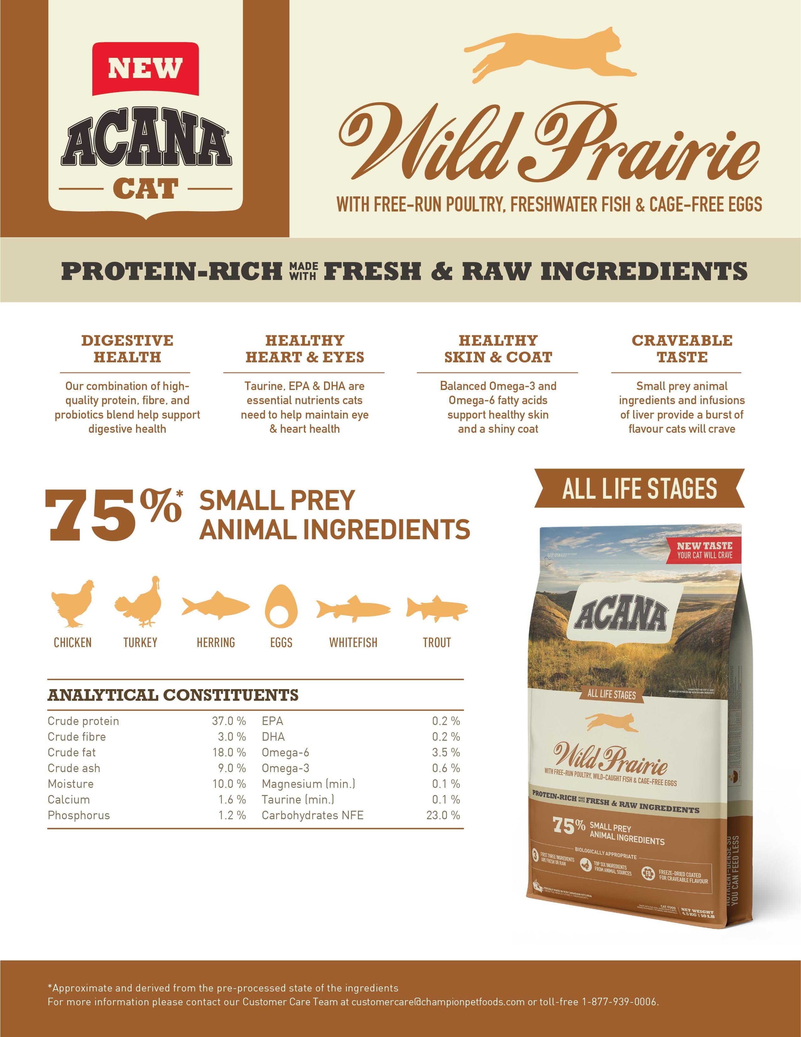 Acana Cat Regionals 340g Wild Prairie Dry Cat Food image 5