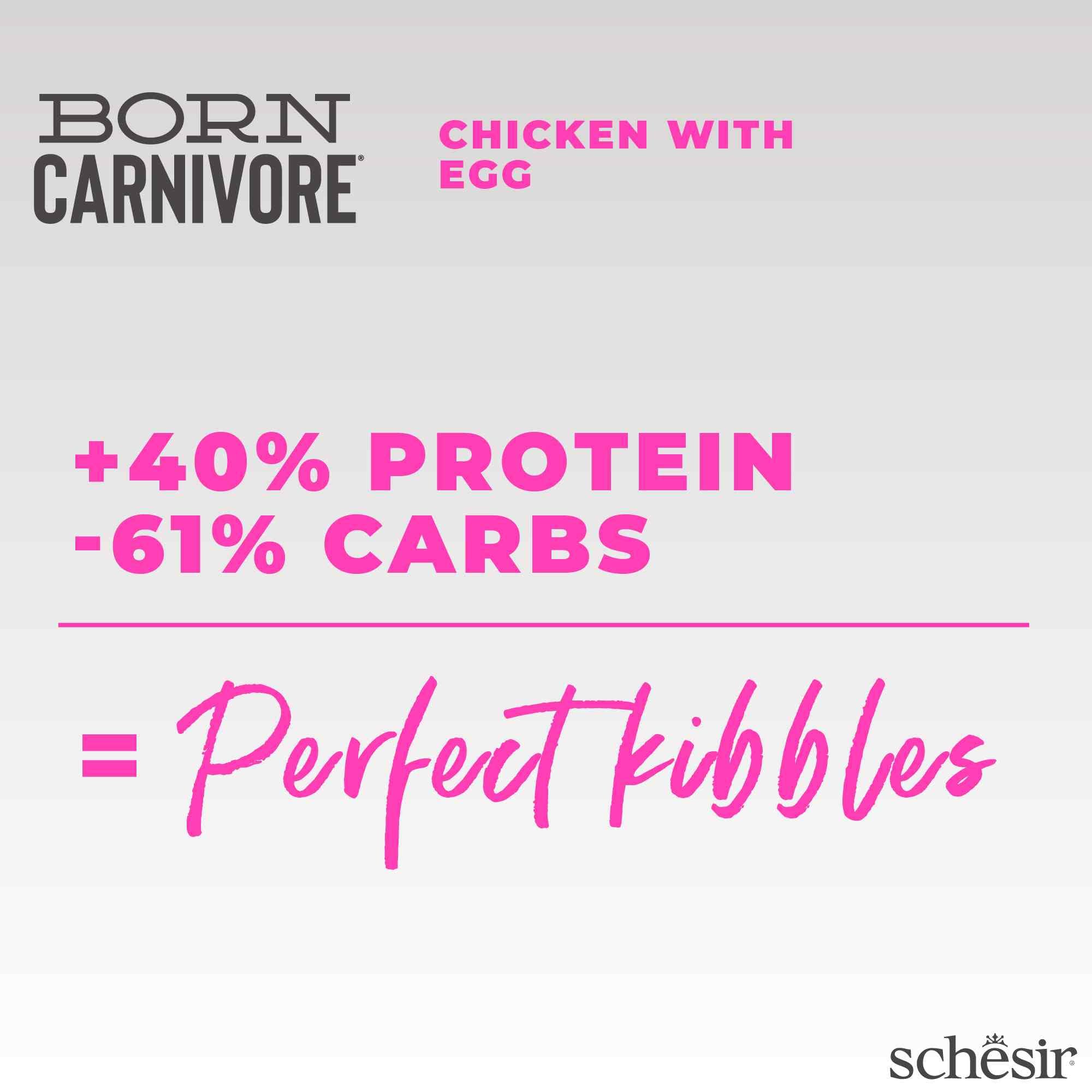 Schesir Cat 255g Born Carnivore Chicken with Egg Baby Cat Baked Dry Recipe Dry Cat Food image 10