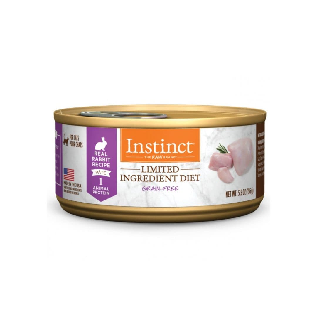 Instinct Limited Ingredient Cat 5.5oz Grain Free Real Rabbit Recipe Canned Wet Cat Food image 1