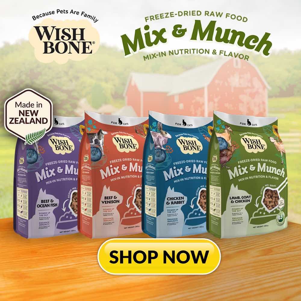 Wishbone Cat 350g Mix & Munch Lamb Goat and Chicken Freeze Dried Raw Cat Food image 9