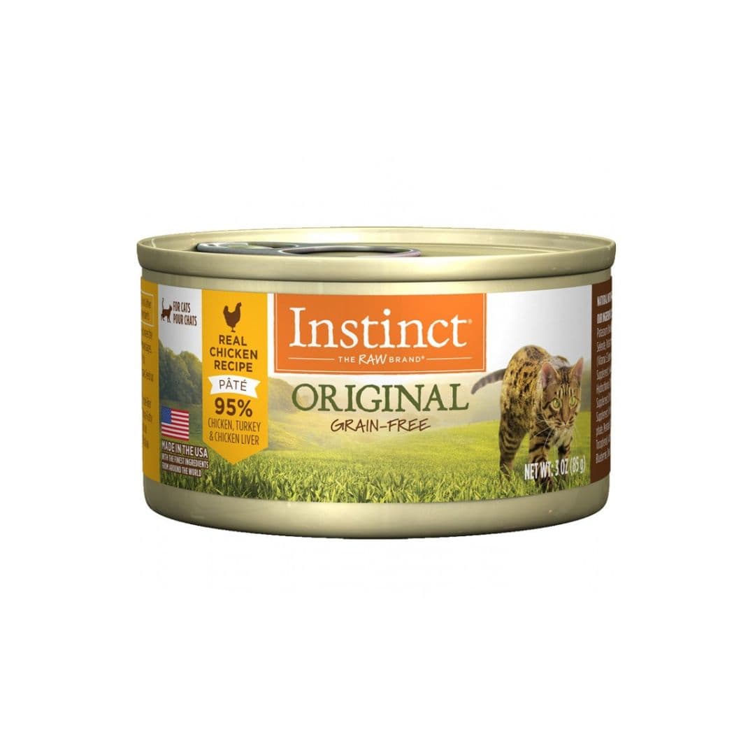 Instinct Original Grain Free Pate Cat 3oz Real Chicken Recipe Canned Wet Cat Food image 1