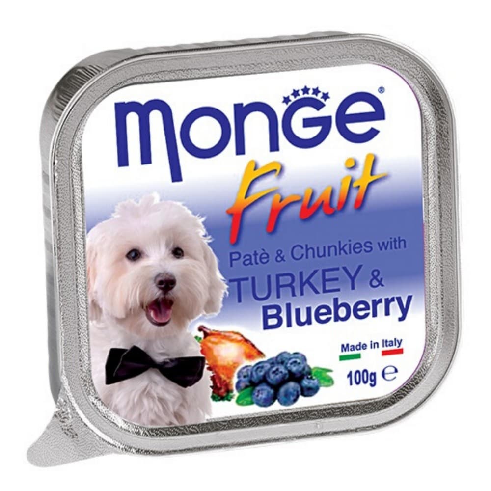 Monge Dog Fruit Pate 100g Turkey & Blueberry Wet Dog Food image 2