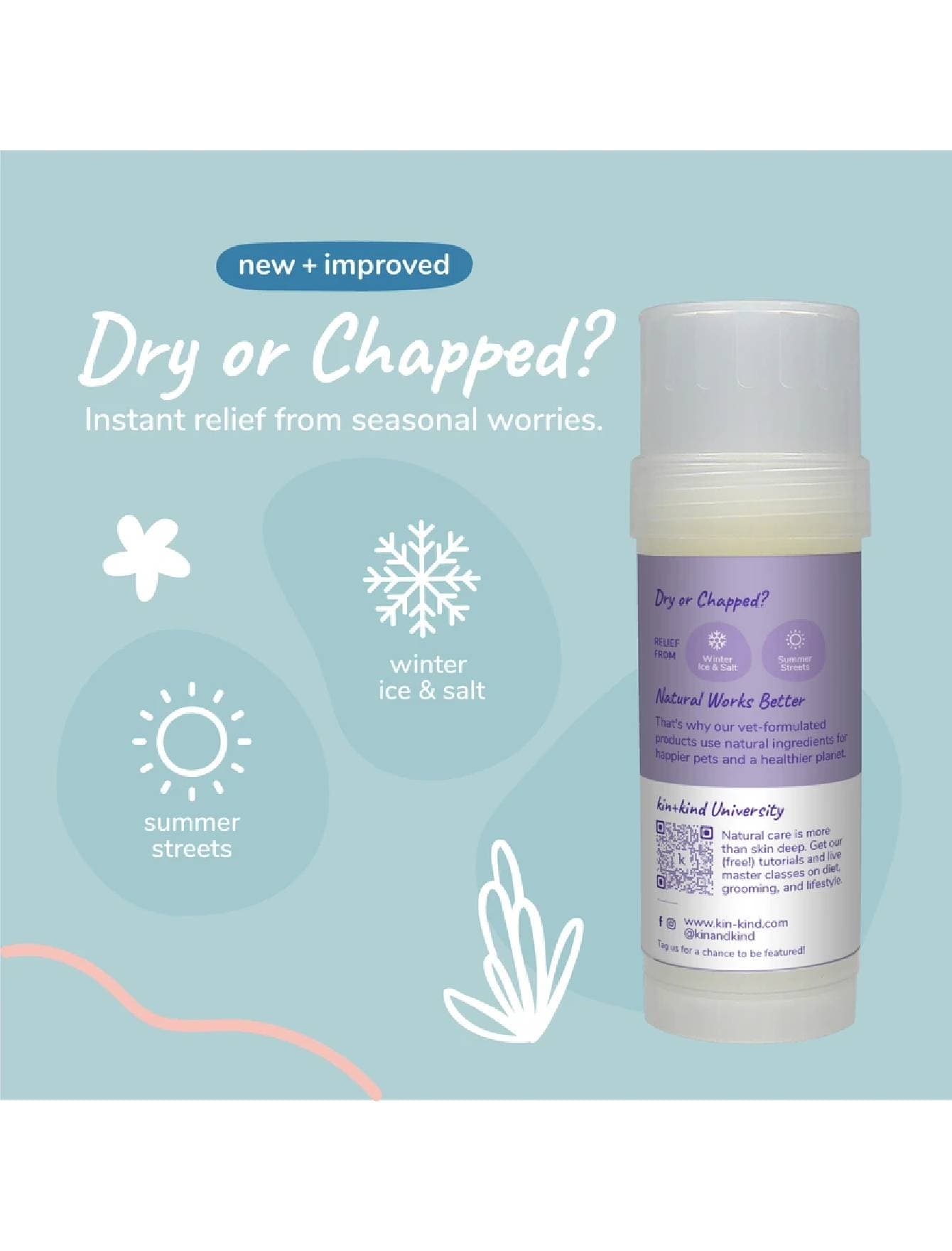 Kin+Kind 65ml Nose & Paw Natural Moisturizer for Dogs & Cats image 2