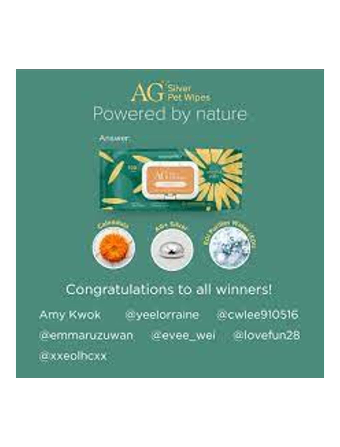 Nurture Pro AG+ Silver Pet Wipes 100 Sheets Aloe Vera image 5