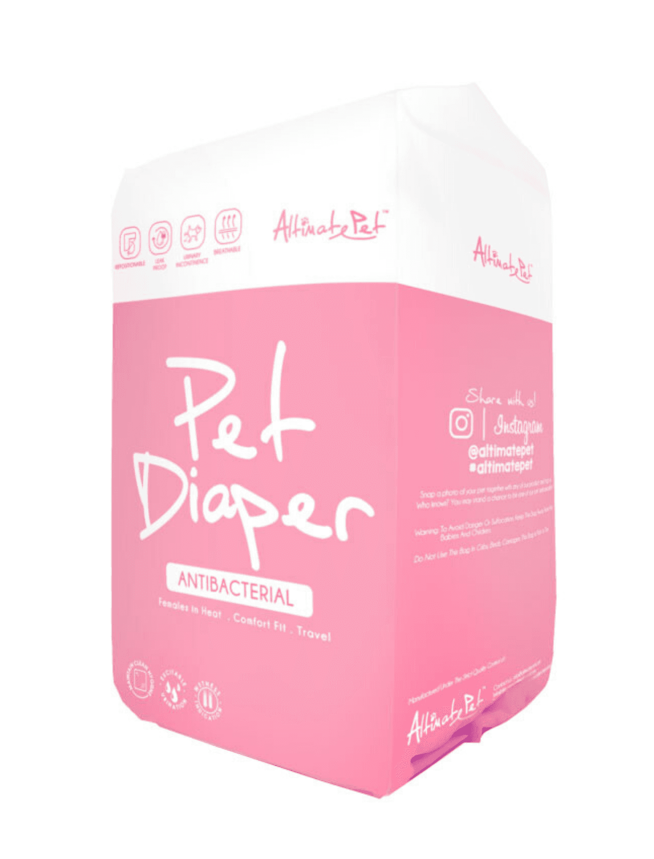 Altimate Pet Antibacterial Disposable Pet Diaper Large Breed 38cm-41cm (12pcs) image 1