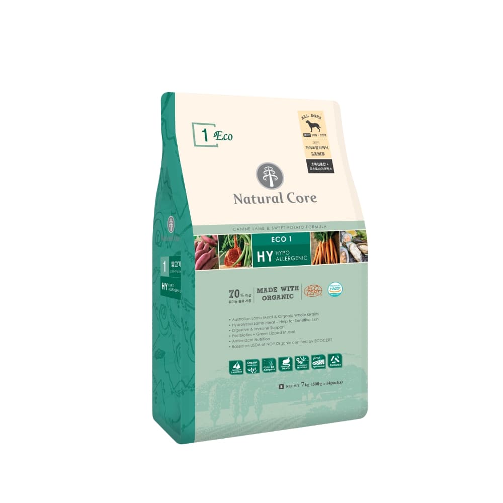 Natural Core Dog 7kg ECO 1 Organic Hypoallergenic Lamb & Sweet Potato Dry Dog Food image 1