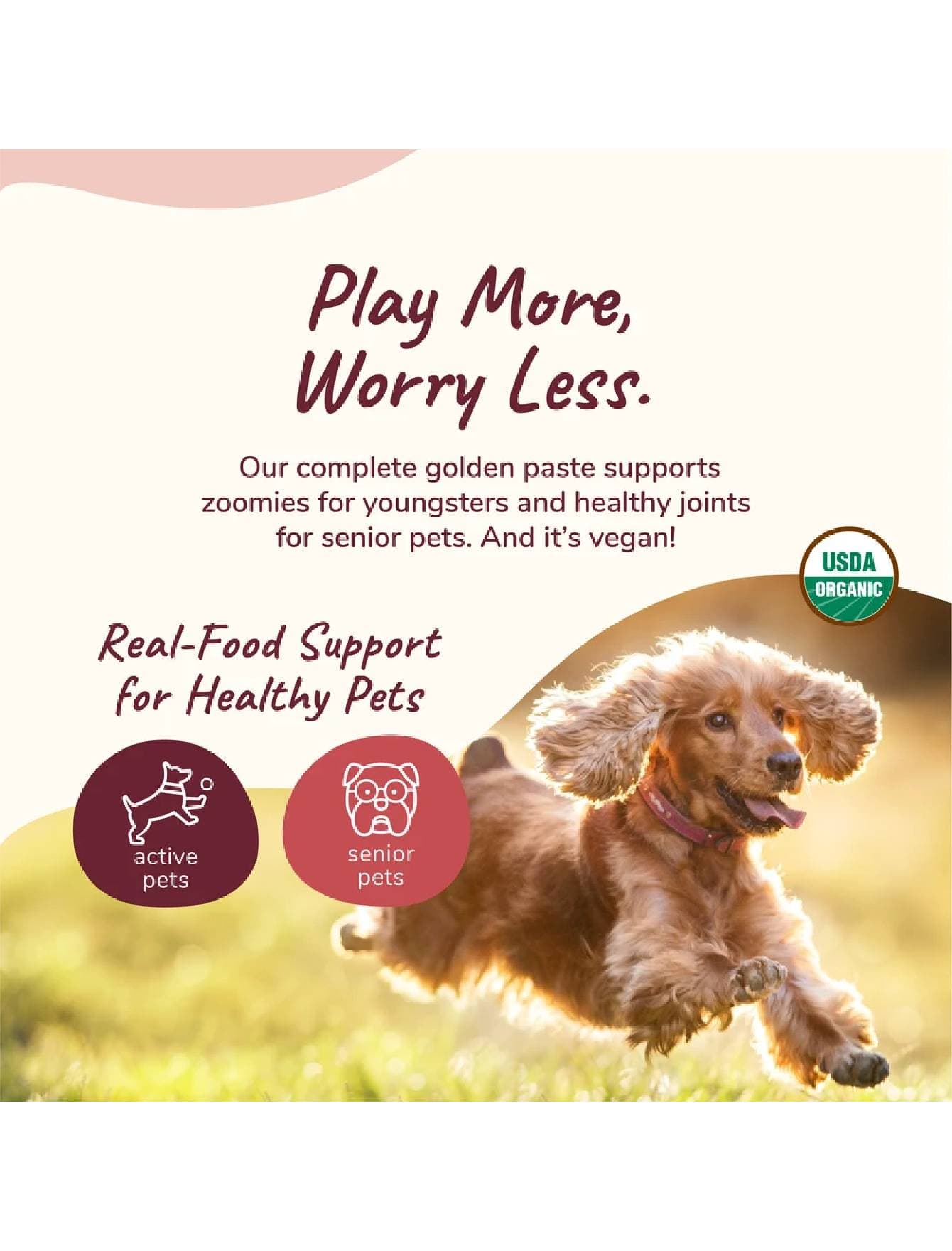Kin+Kind 113g Organic Healthy Hip & Joint Supplement for Dogs & Cats image 2