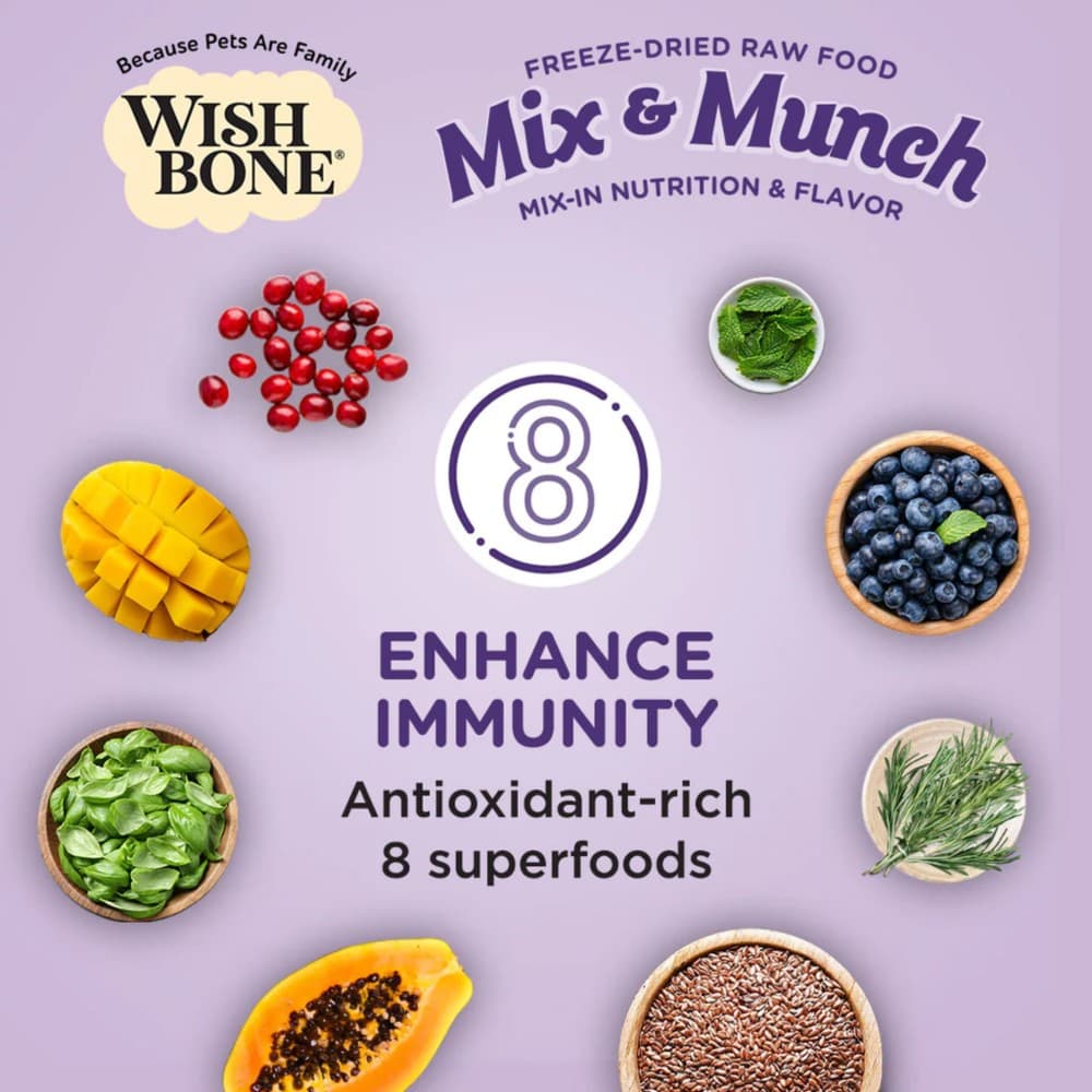 Wishbone Dog 350g Mix & Munch Beef & Ocean Fish Grain-Free Freeze-Dried Raw Food Dog Food Topper image 2
