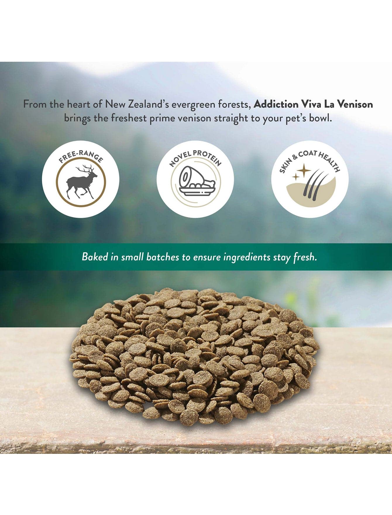 Addiction Dog 9kg Grain Free Viva La Venison Dry Dog Food image 6