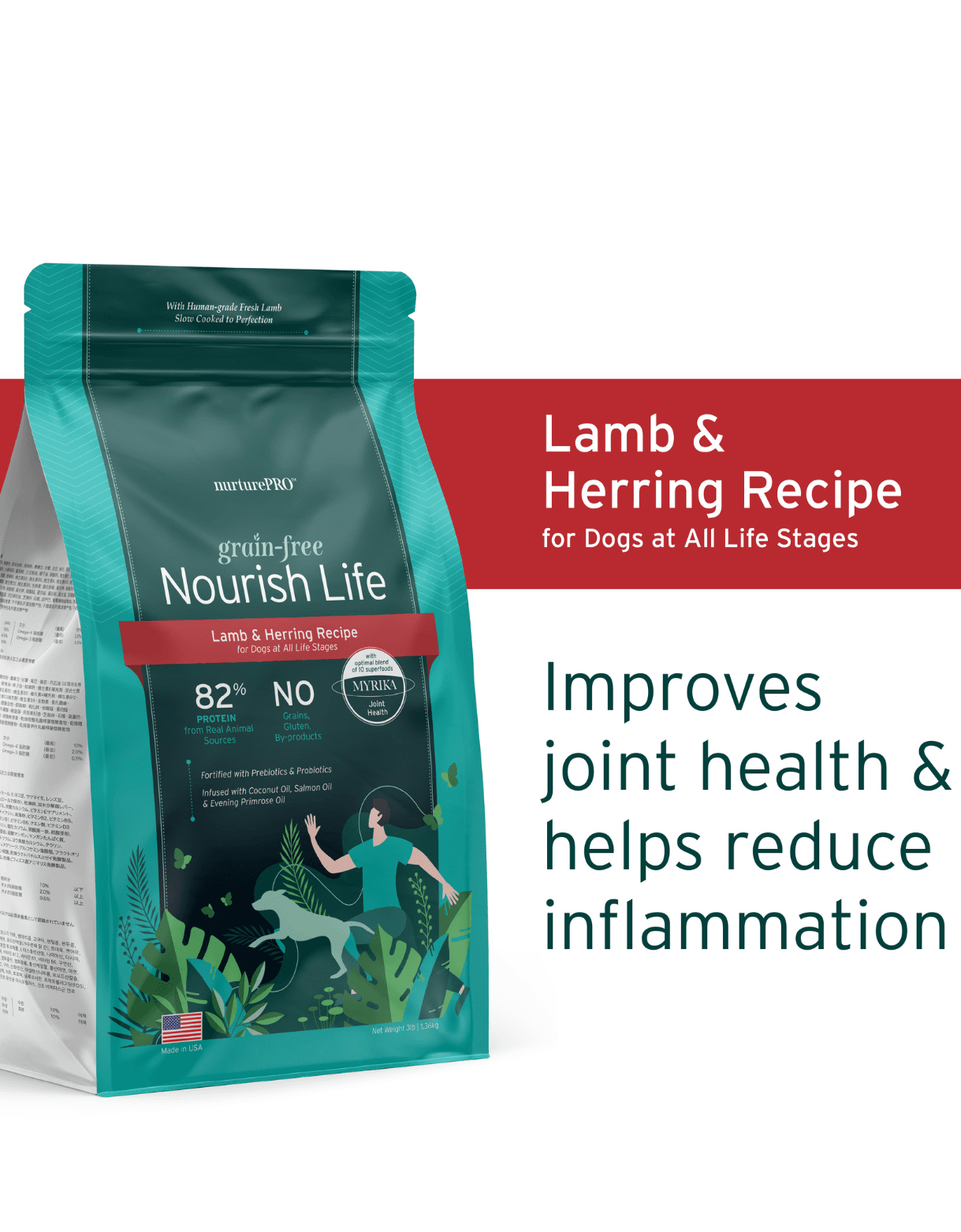 Nurture Pro Dog Nourish Life Grain Free 1.36kg Lamb & Herring for All Life Stages Dry Dog Food image 4